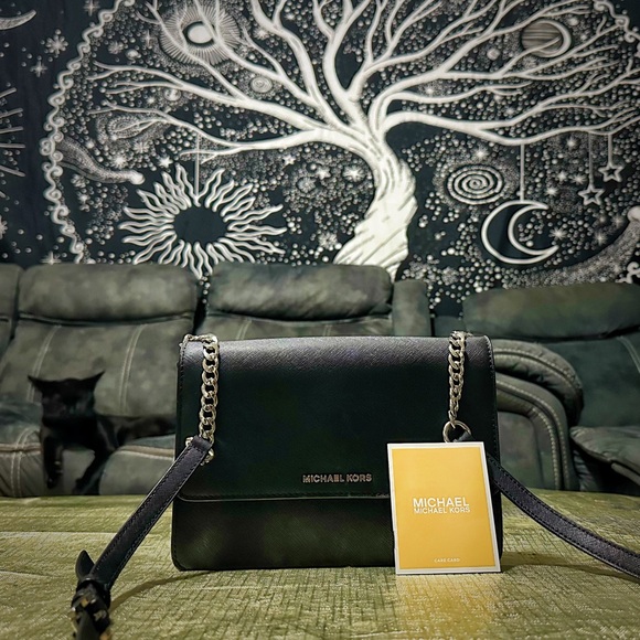 Vintage Y2K Michael Kors Black Leather Crossbody purse ❌80% OFF SALE❌ - Picture 4 of 14